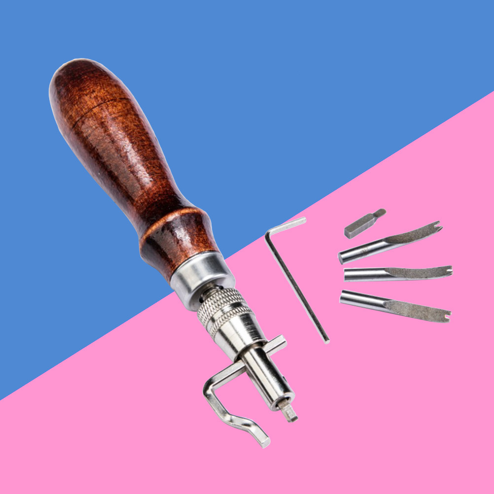 Groover Stitching Tool - Kit d'outils d'artisanat 7 pièces :