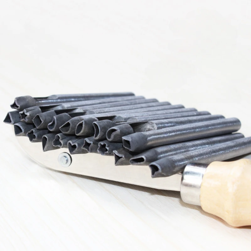 Leatherwork Machine - 20 pièces de poinçons floraux irréguliers